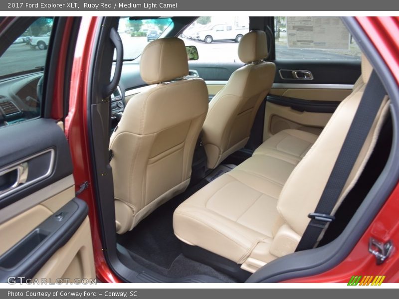 Ruby Red / Medium Light Camel 2017 Ford Explorer XLT