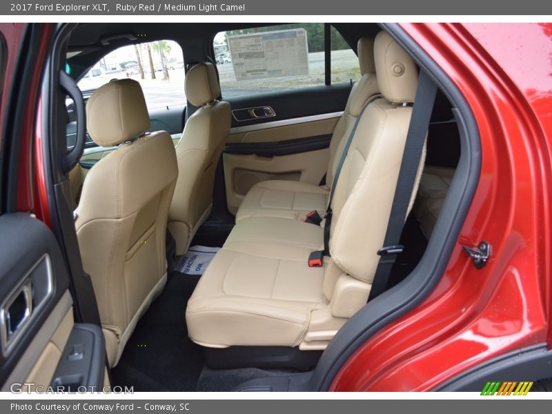 Ruby Red / Medium Light Camel 2017 Ford Explorer XLT