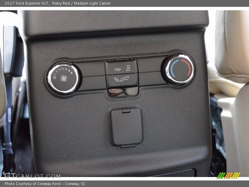 Ruby Red / Medium Light Camel 2017 Ford Explorer XLT