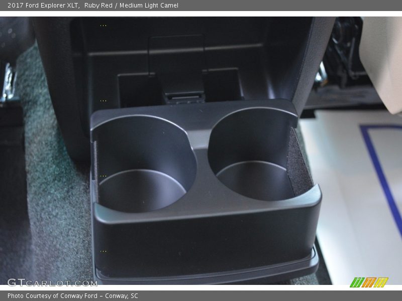 Ruby Red / Medium Light Camel 2017 Ford Explorer XLT