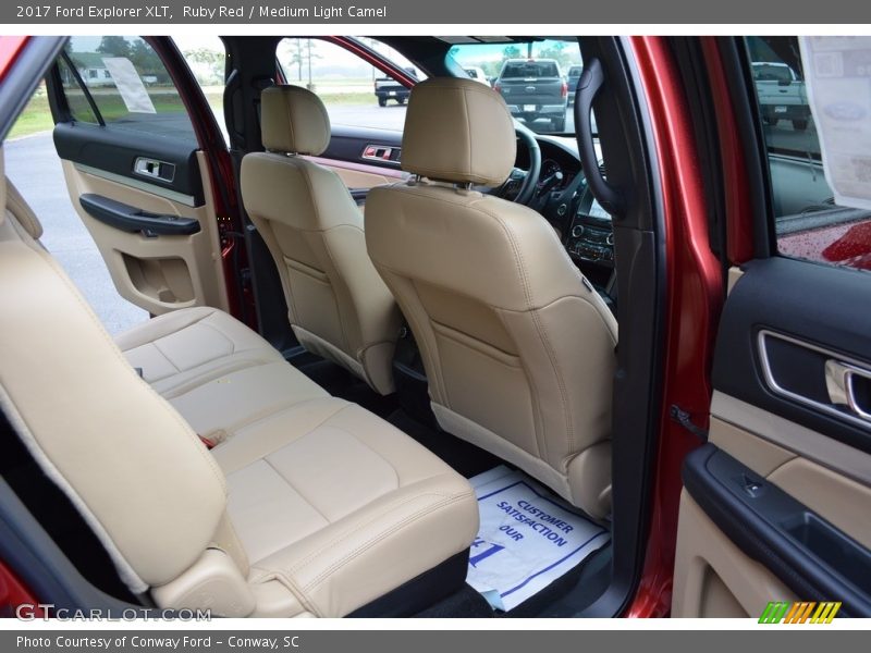 Ruby Red / Medium Light Camel 2017 Ford Explorer XLT