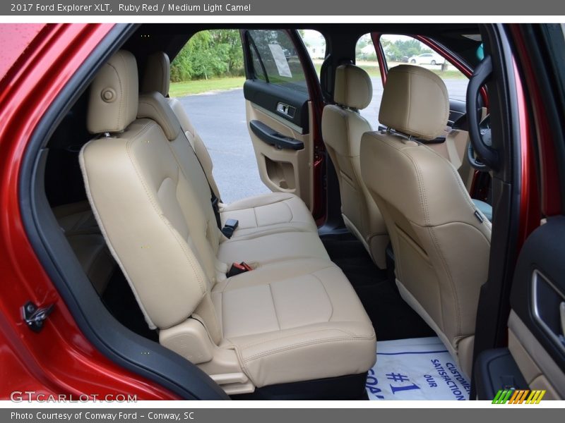 Ruby Red / Medium Light Camel 2017 Ford Explorer XLT