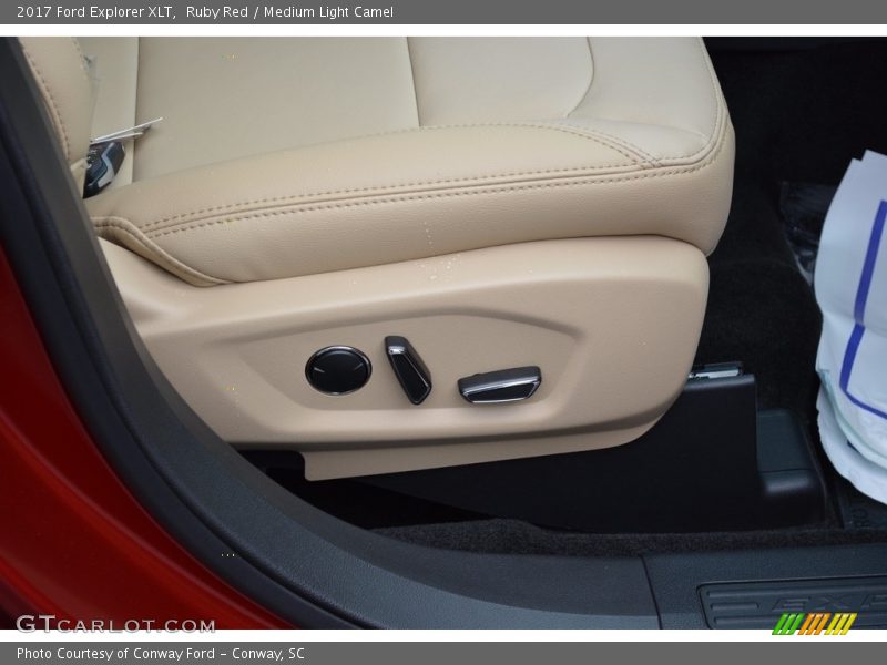 Ruby Red / Medium Light Camel 2017 Ford Explorer XLT