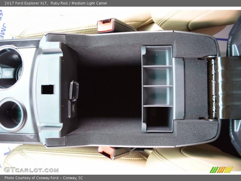 Ruby Red / Medium Light Camel 2017 Ford Explorer XLT