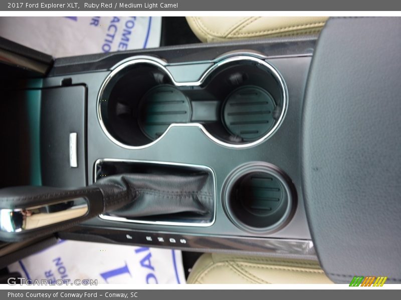 Ruby Red / Medium Light Camel 2017 Ford Explorer XLT