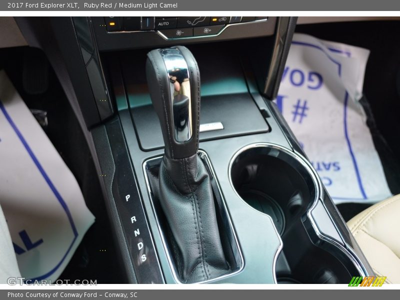 Ruby Red / Medium Light Camel 2017 Ford Explorer XLT