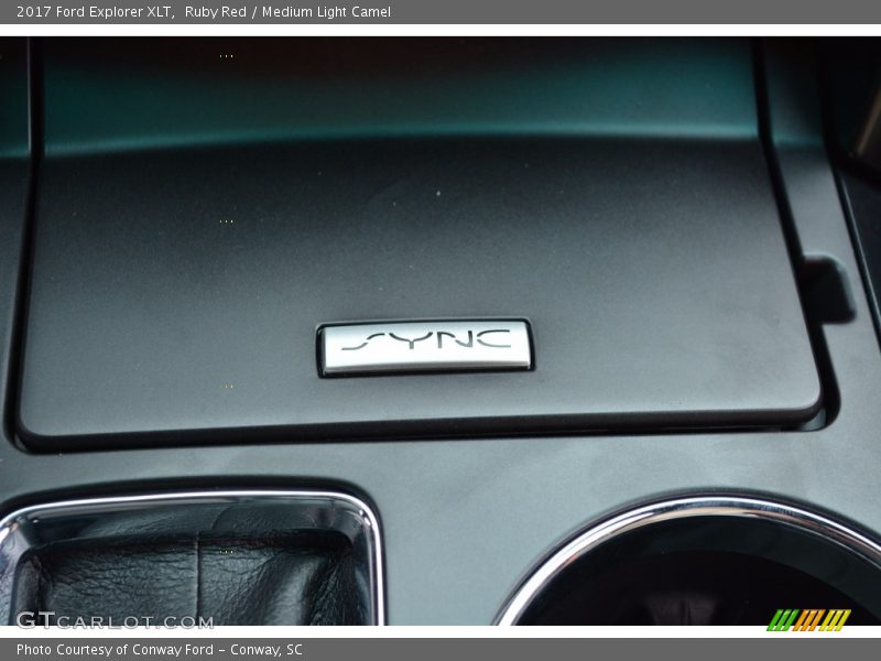 Ruby Red / Medium Light Camel 2017 Ford Explorer XLT