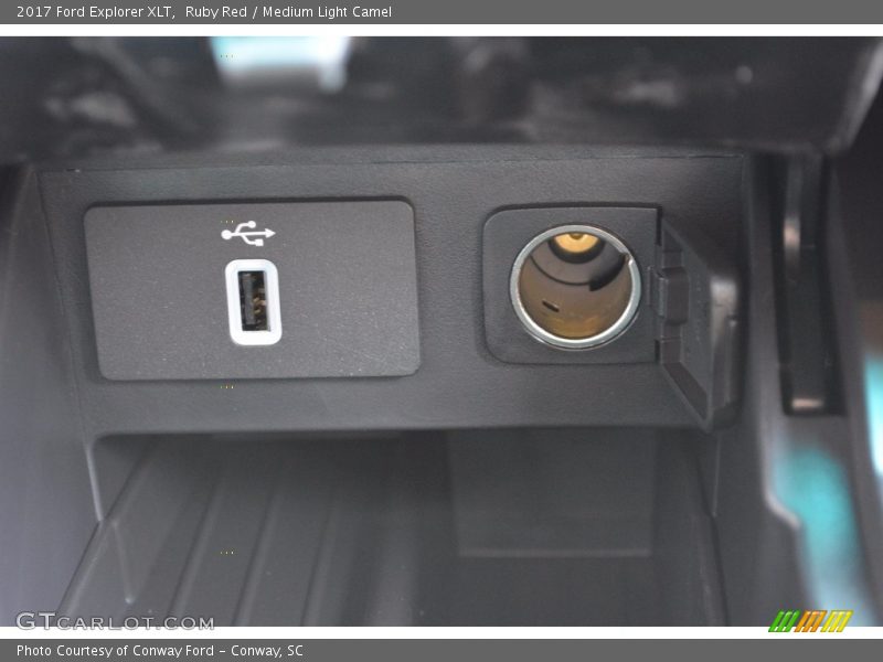 Ruby Red / Medium Light Camel 2017 Ford Explorer XLT