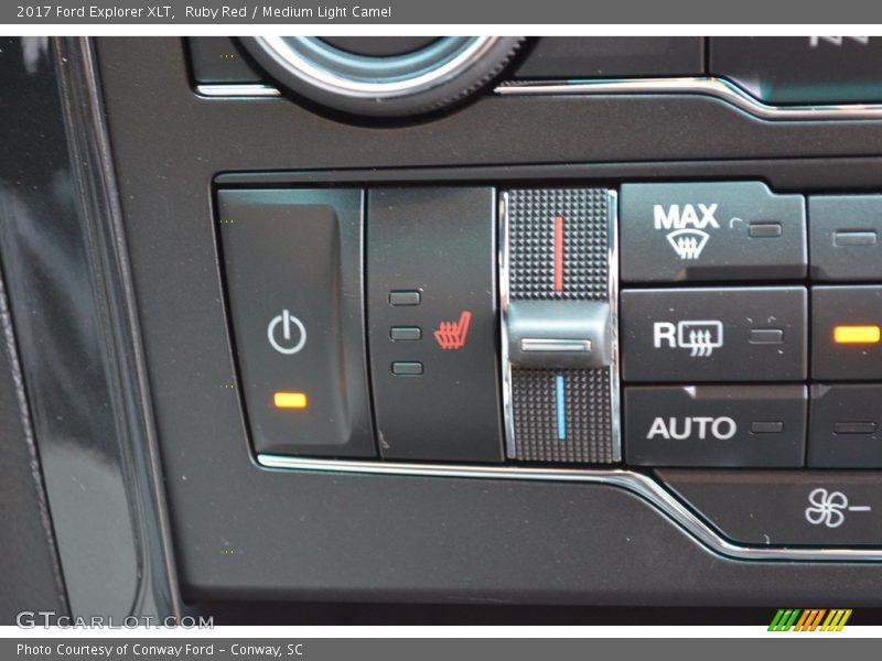 Ruby Red / Medium Light Camel 2017 Ford Explorer XLT