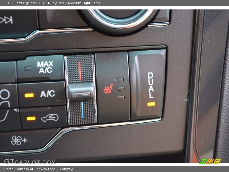 Ruby Red / Medium Light Camel 2017 Ford Explorer XLT