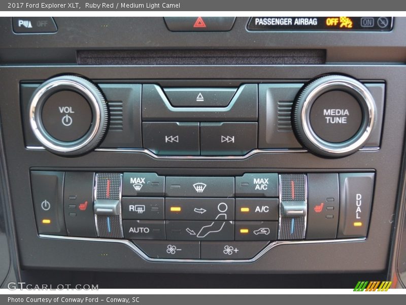Ruby Red / Medium Light Camel 2017 Ford Explorer XLT