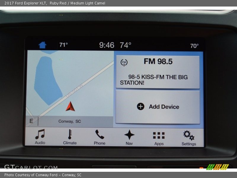 Ruby Red / Medium Light Camel 2017 Ford Explorer XLT