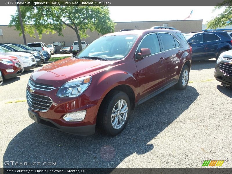 Siren Red Tintcoat / Jet Black 2017 Chevrolet Equinox LT AWD