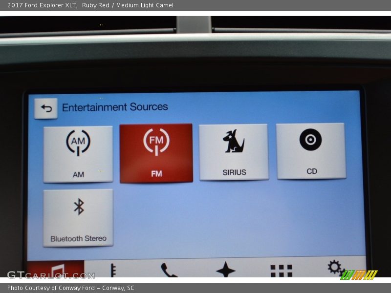 Ruby Red / Medium Light Camel 2017 Ford Explorer XLT