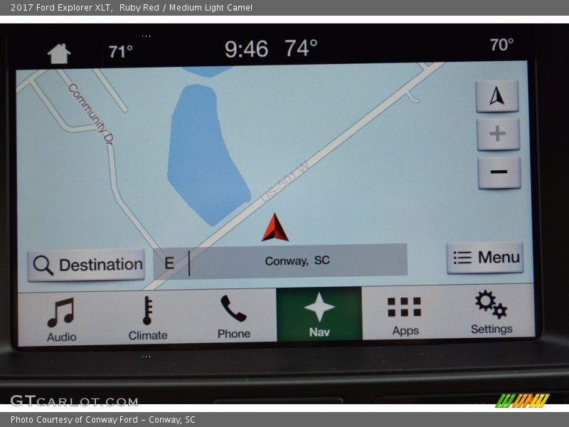 Ruby Red / Medium Light Camel 2017 Ford Explorer XLT