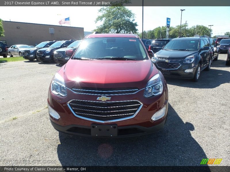 Siren Red Tintcoat / Jet Black 2017 Chevrolet Equinox LT AWD