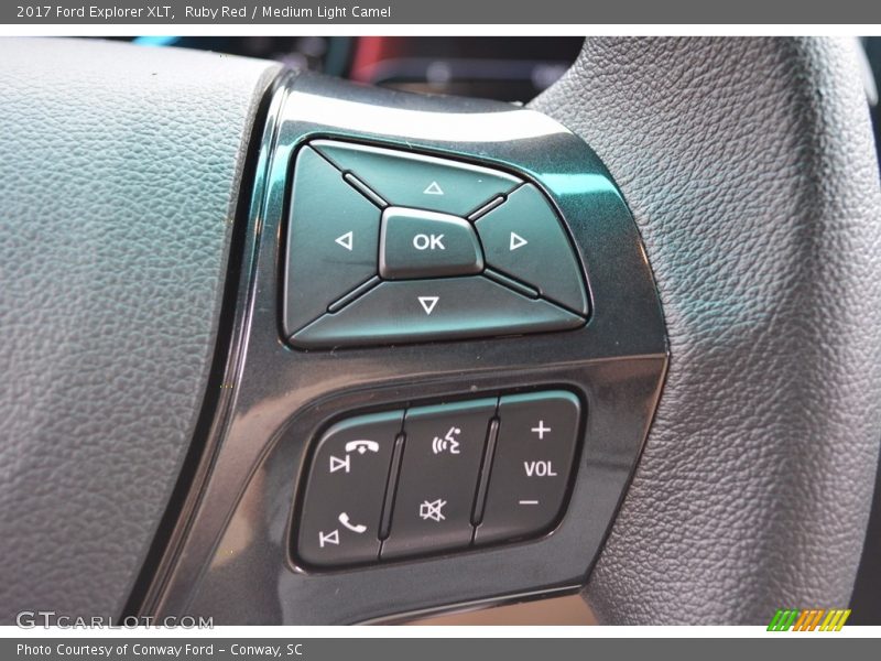 Ruby Red / Medium Light Camel 2017 Ford Explorer XLT