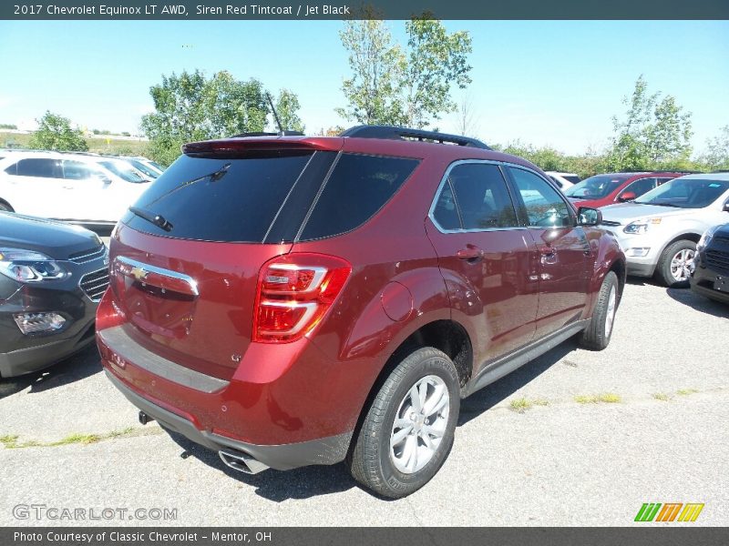 Siren Red Tintcoat / Jet Black 2017 Chevrolet Equinox LT AWD
