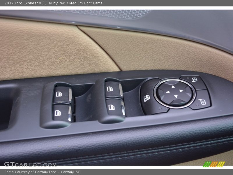Ruby Red / Medium Light Camel 2017 Ford Explorer XLT