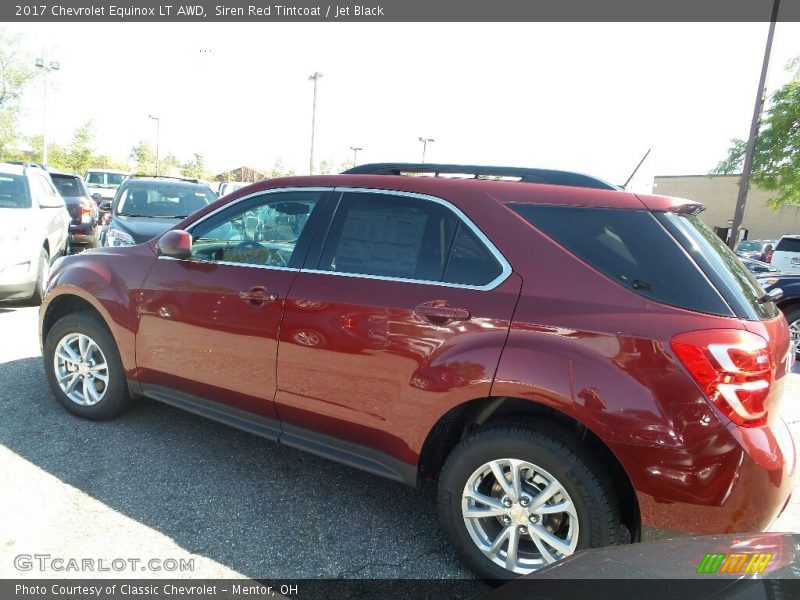 Siren Red Tintcoat / Jet Black 2017 Chevrolet Equinox LT AWD