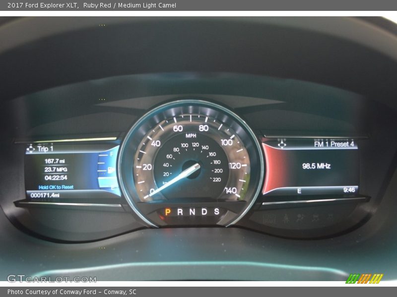 Ruby Red / Medium Light Camel 2017 Ford Explorer XLT