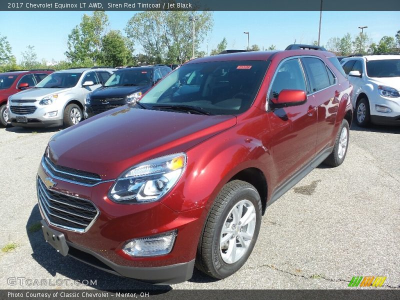 Siren Red Tintcoat / Jet Black 2017 Chevrolet Equinox LT AWD