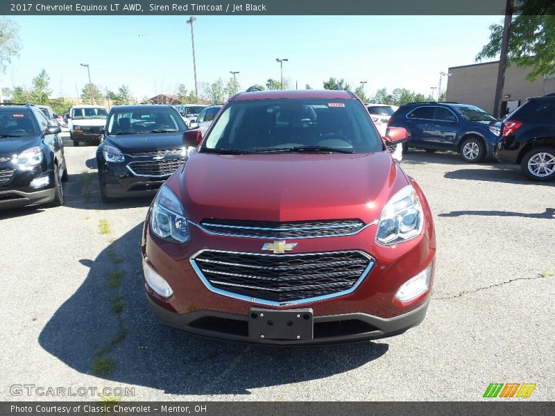 Siren Red Tintcoat / Jet Black 2017 Chevrolet Equinox LT AWD