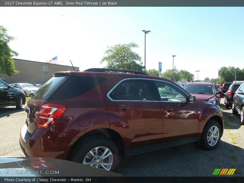 Siren Red Tintcoat / Jet Black 2017 Chevrolet Equinox LT AWD