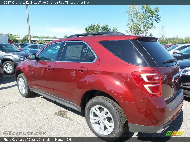 Siren Red Tintcoat / Jet Black 2017 Chevrolet Equinox LT AWD