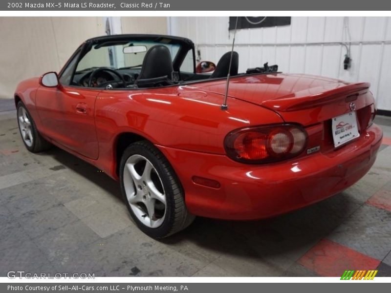 Classic Red / Tan 2002 Mazda MX-5 Miata LS Roadster