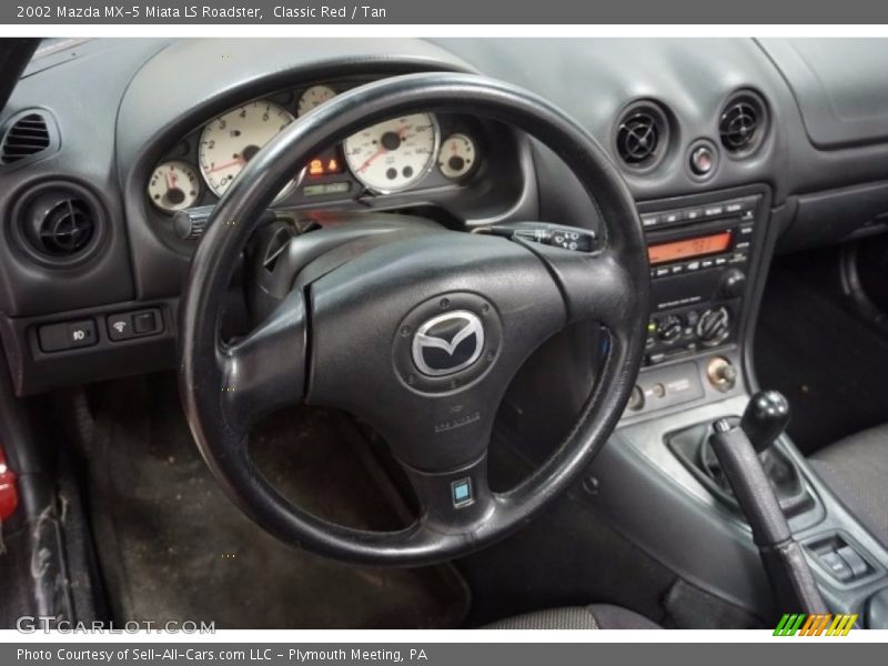 Classic Red / Tan 2002 Mazda MX-5 Miata LS Roadster
