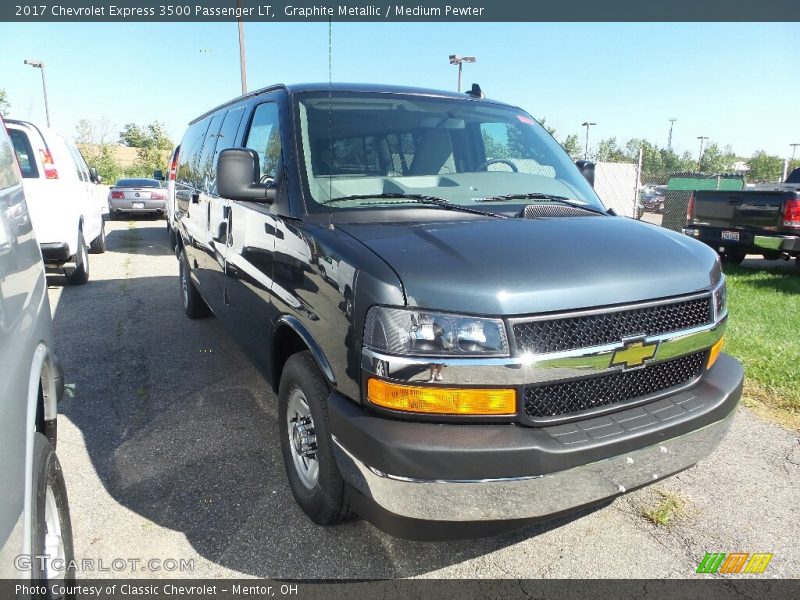 Graphite Metallic / Medium Pewter 2017 Chevrolet Express 3500 Passenger LT