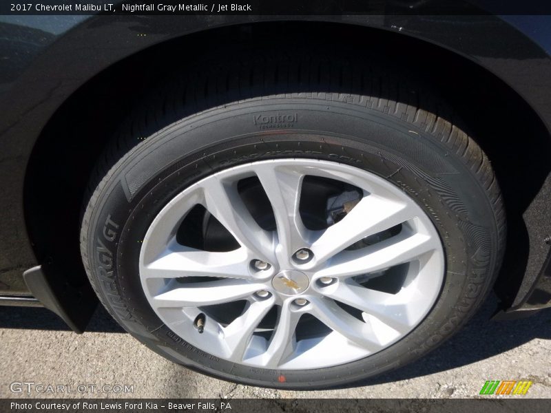 Nightfall Gray Metallic / Jet Black 2017 Chevrolet Malibu LT
