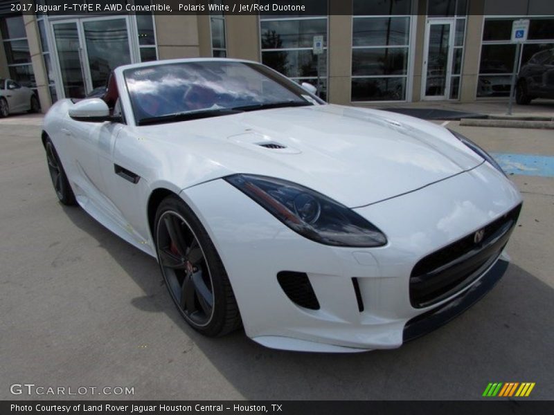 Polaris White / Jet/Red Duotone 2017 Jaguar F-TYPE R AWD Convertible