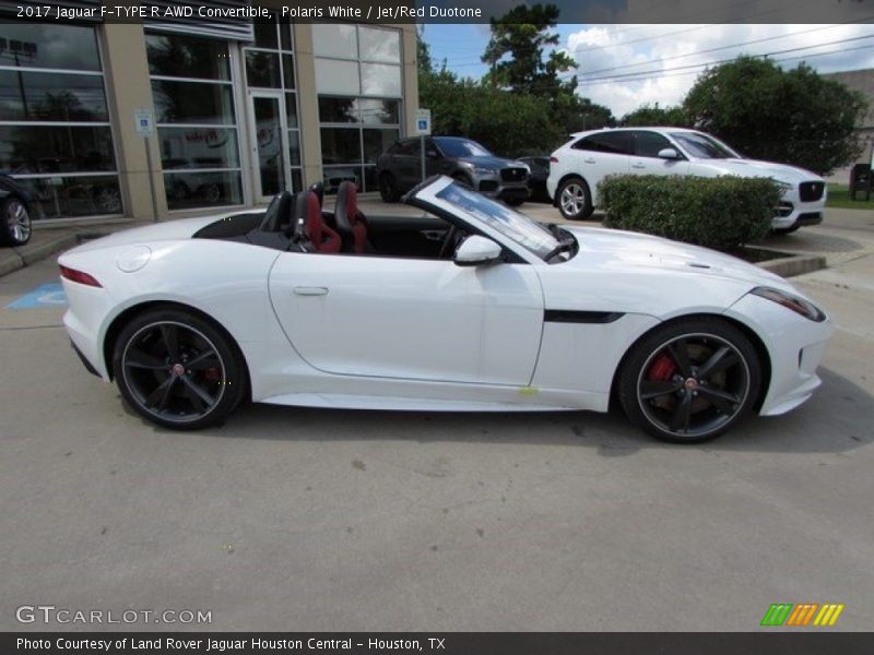 Polaris White / Jet/Red Duotone 2017 Jaguar F-TYPE R AWD Convertible