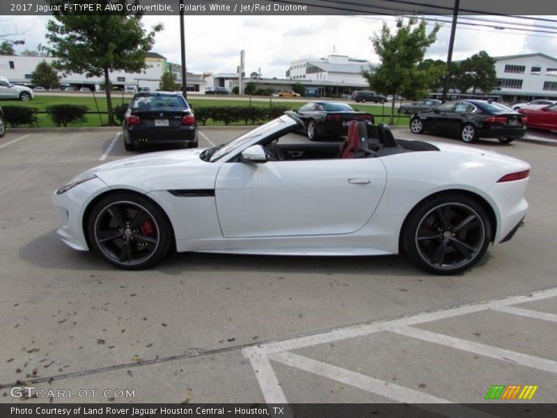 Polaris White / Jet/Red Duotone 2017 Jaguar F-TYPE R AWD Convertible