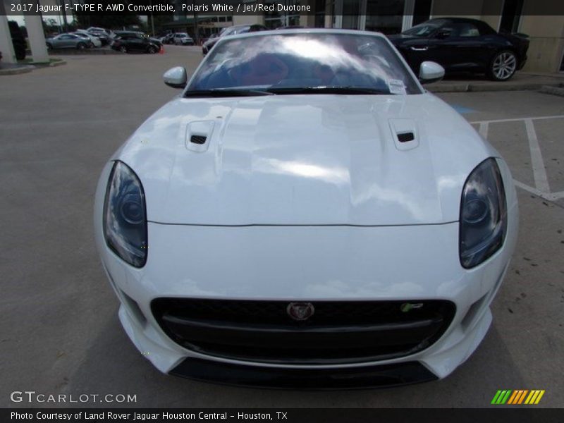 Polaris White / Jet/Red Duotone 2017 Jaguar F-TYPE R AWD Convertible