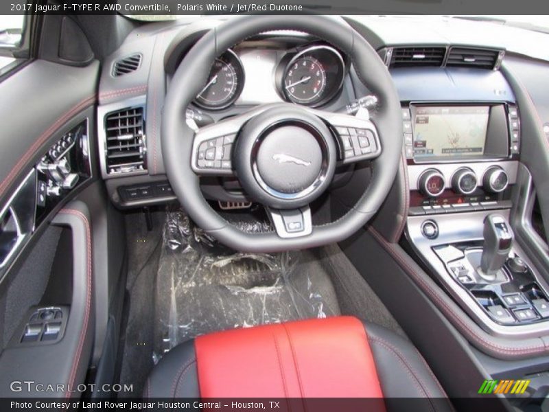 Polaris White / Jet/Red Duotone 2017 Jaguar F-TYPE R AWD Convertible