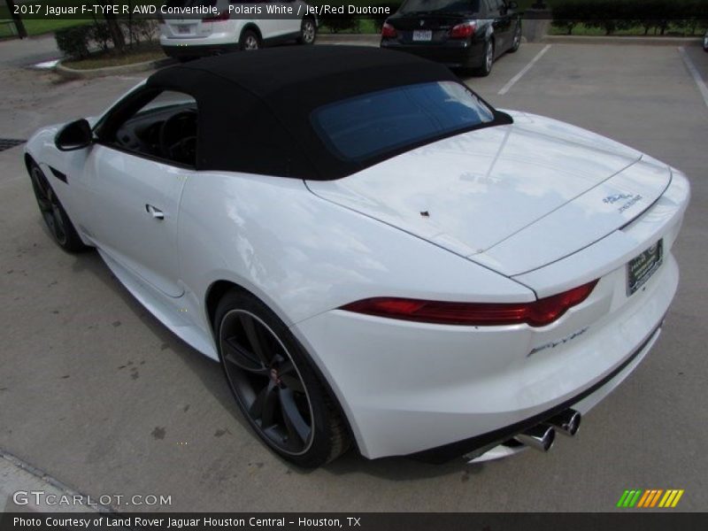 Polaris White / Jet/Red Duotone 2017 Jaguar F-TYPE R AWD Convertible