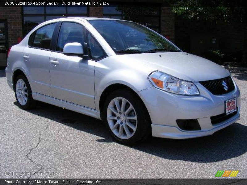 Quicksilver Metallic / Black 2008 Suzuki SX4 Sport Sedan
