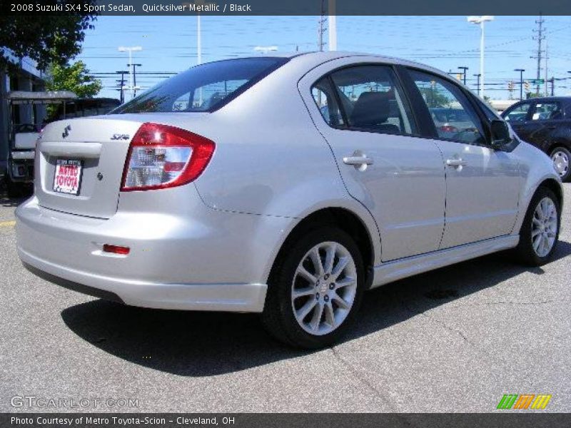 Quicksilver Metallic / Black 2008 Suzuki SX4 Sport Sedan