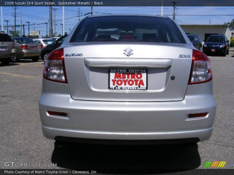 Quicksilver Metallic / Black 2008 Suzuki SX4 Sport Sedan