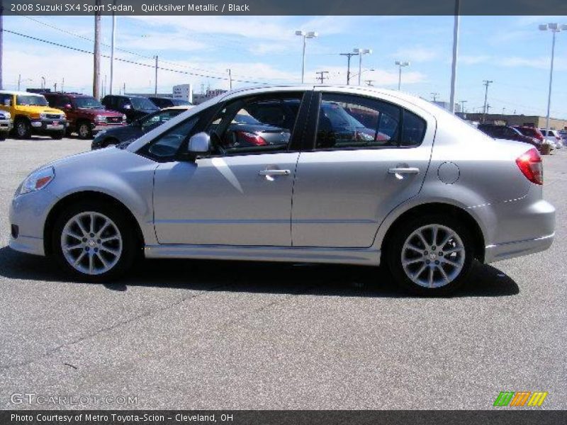 Quicksilver Metallic / Black 2008 Suzuki SX4 Sport Sedan
