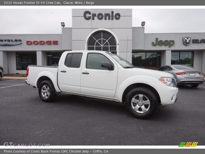 Glacier White / Beige 2013 Nissan Frontier SV V6 Crew Cab