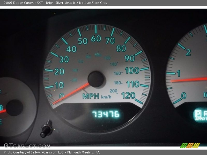 Bright Silver Metallic / Medium Slate Gray 2006 Dodge Caravan SXT