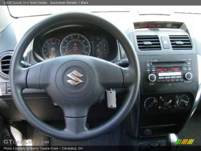Quicksilver Metallic / Black 2008 Suzuki SX4 Sport Sedan