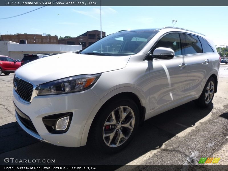 Snow White Pearl / Black 2017 Kia Sorento SX V6 AWD