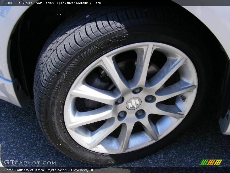 Quicksilver Metallic / Black 2008 Suzuki SX4 Sport Sedan