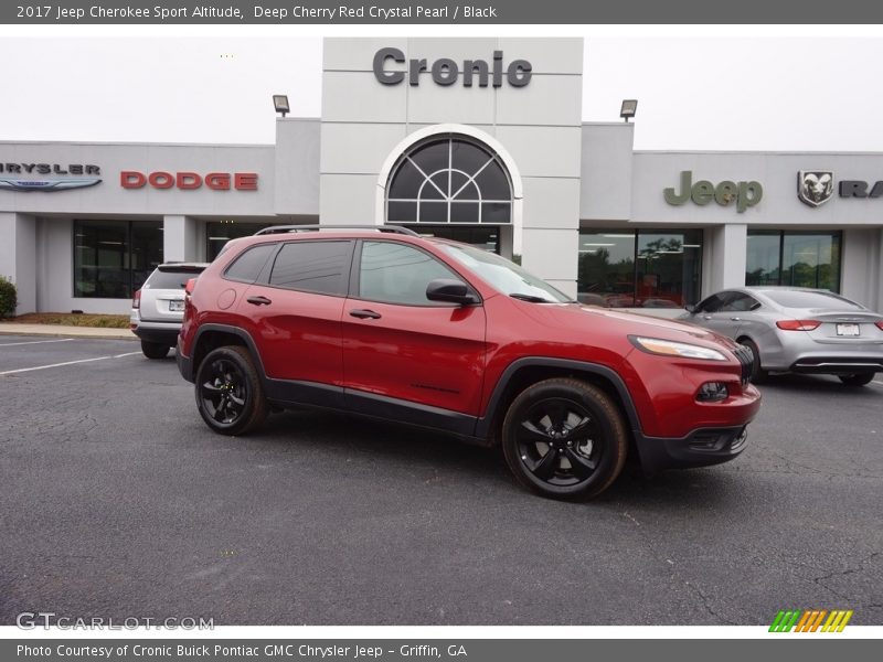 Deep Cherry Red Crystal Pearl / Black 2017 Jeep Cherokee Sport Altitude