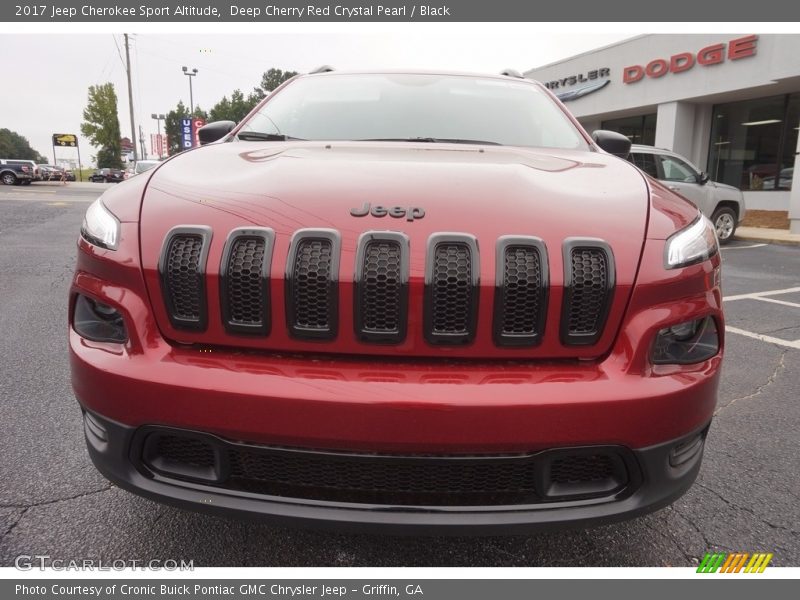 Deep Cherry Red Crystal Pearl / Black 2017 Jeep Cherokee Sport Altitude